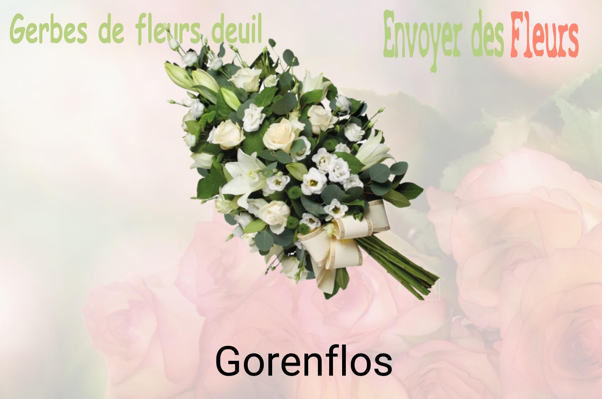 Gerbe de fleurs de deuil livrée à Gorenflos
